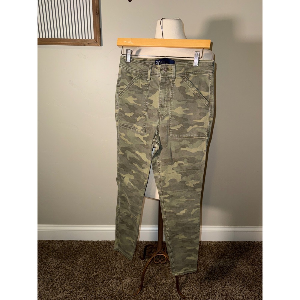 GAP High Rise Universal Legging Women's Jeans Camo Print Size 6 28
